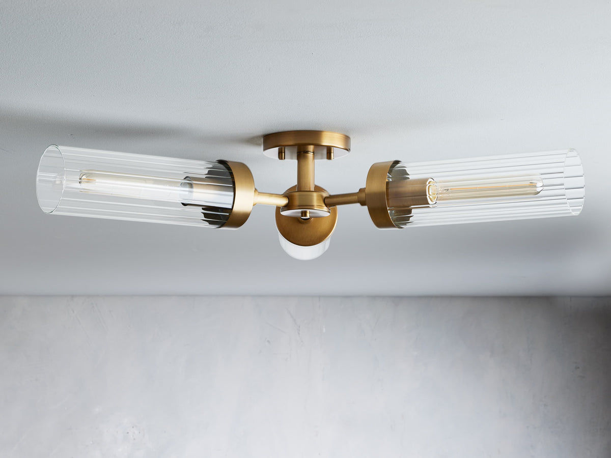 Andreas Modern Glass Flush Mount