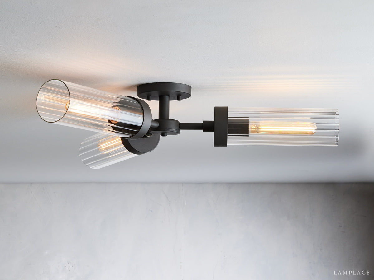 Andreas Modern Glass Flush Mount