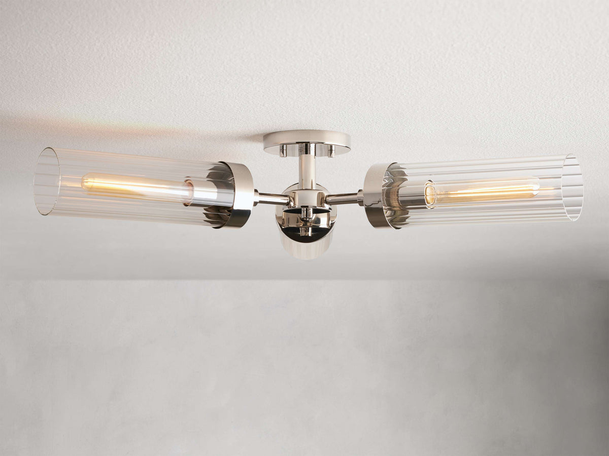 Andreas Modern Glass Flush Mount