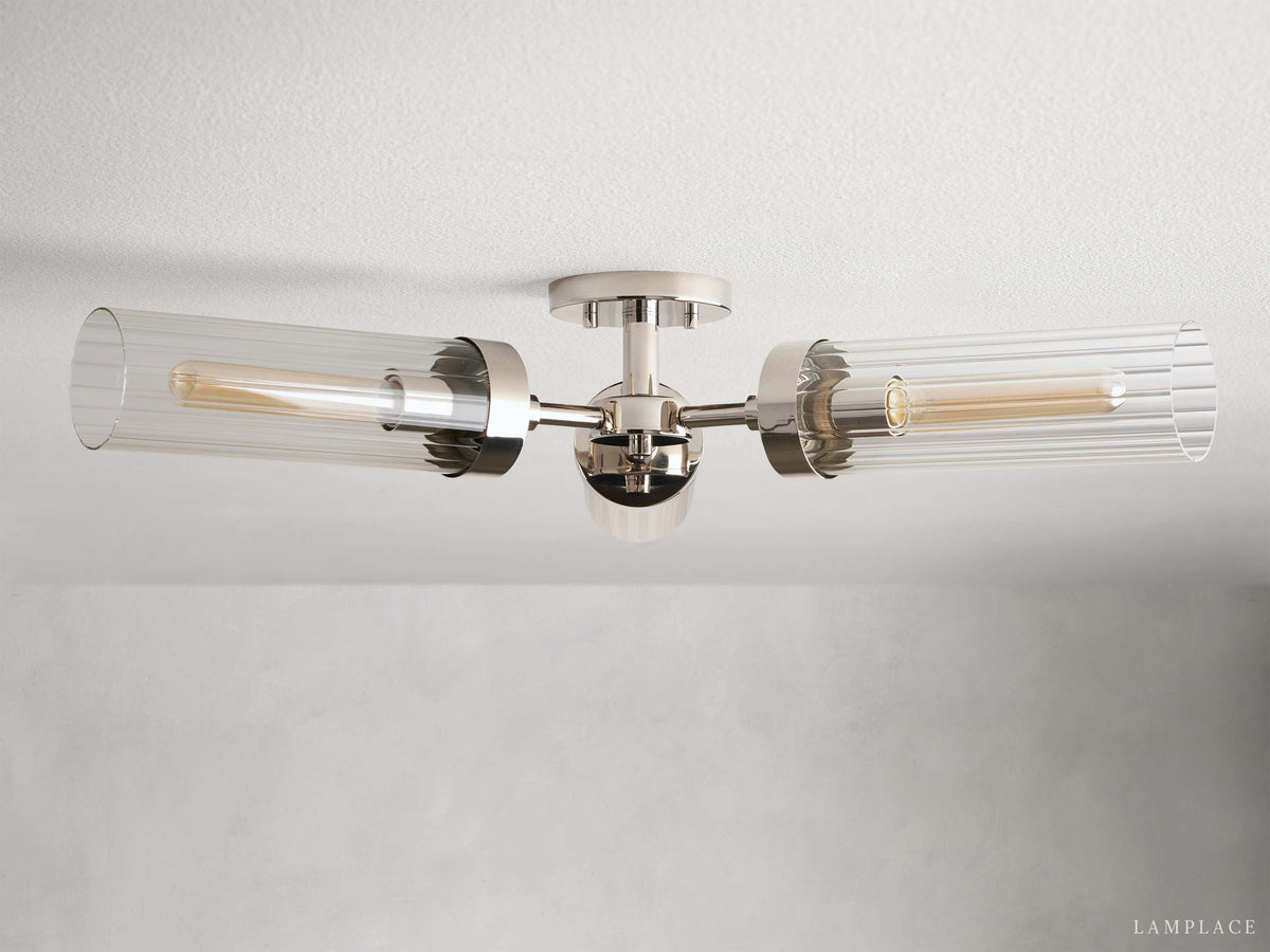 Andreas Modern Glass Flush Mount