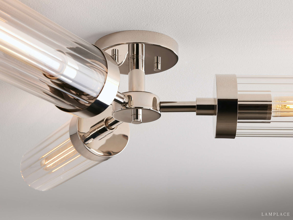 Andreas Modern Glass Flush Mount