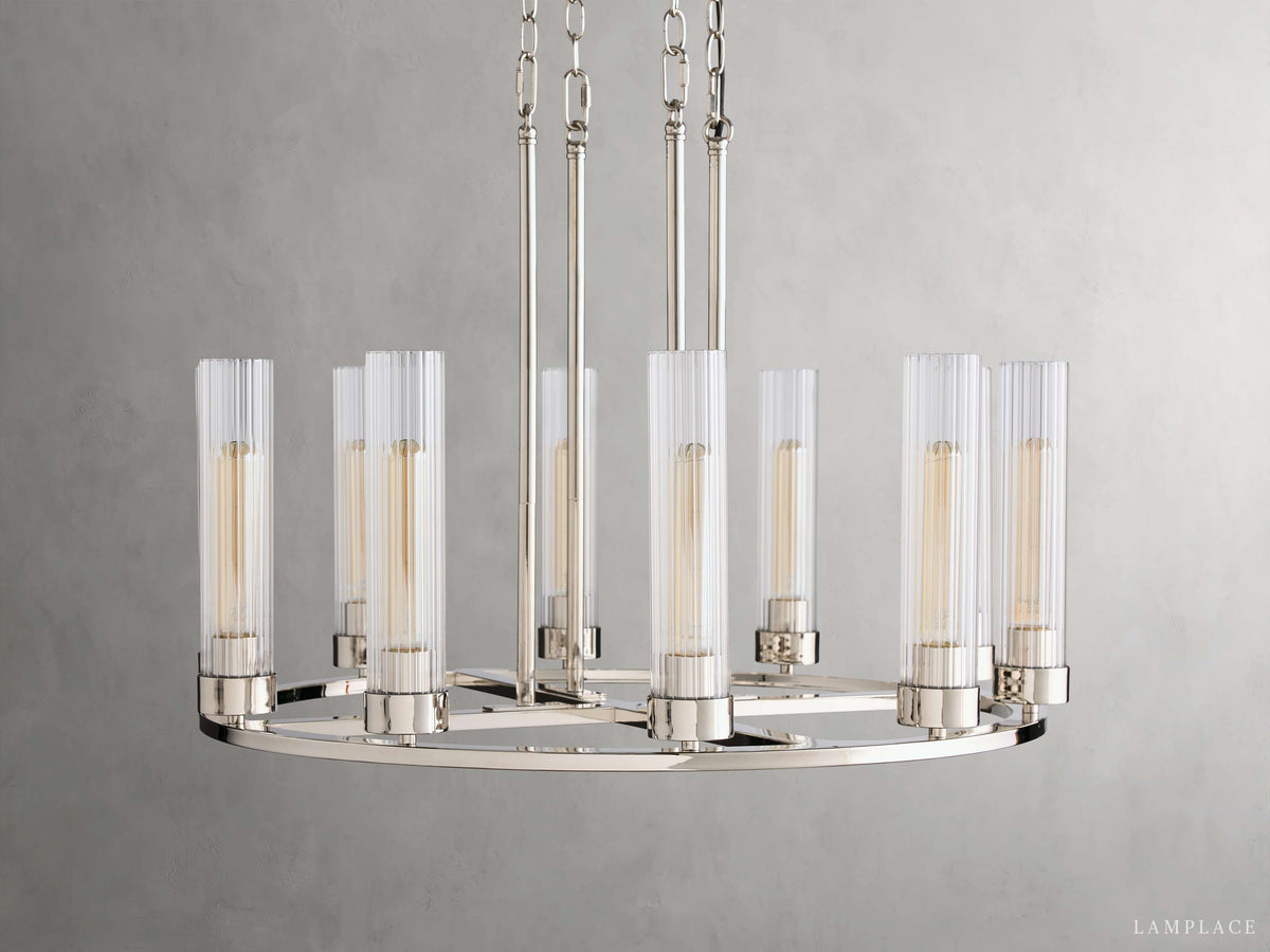 Andreas Modern Glass Round Chandelier
