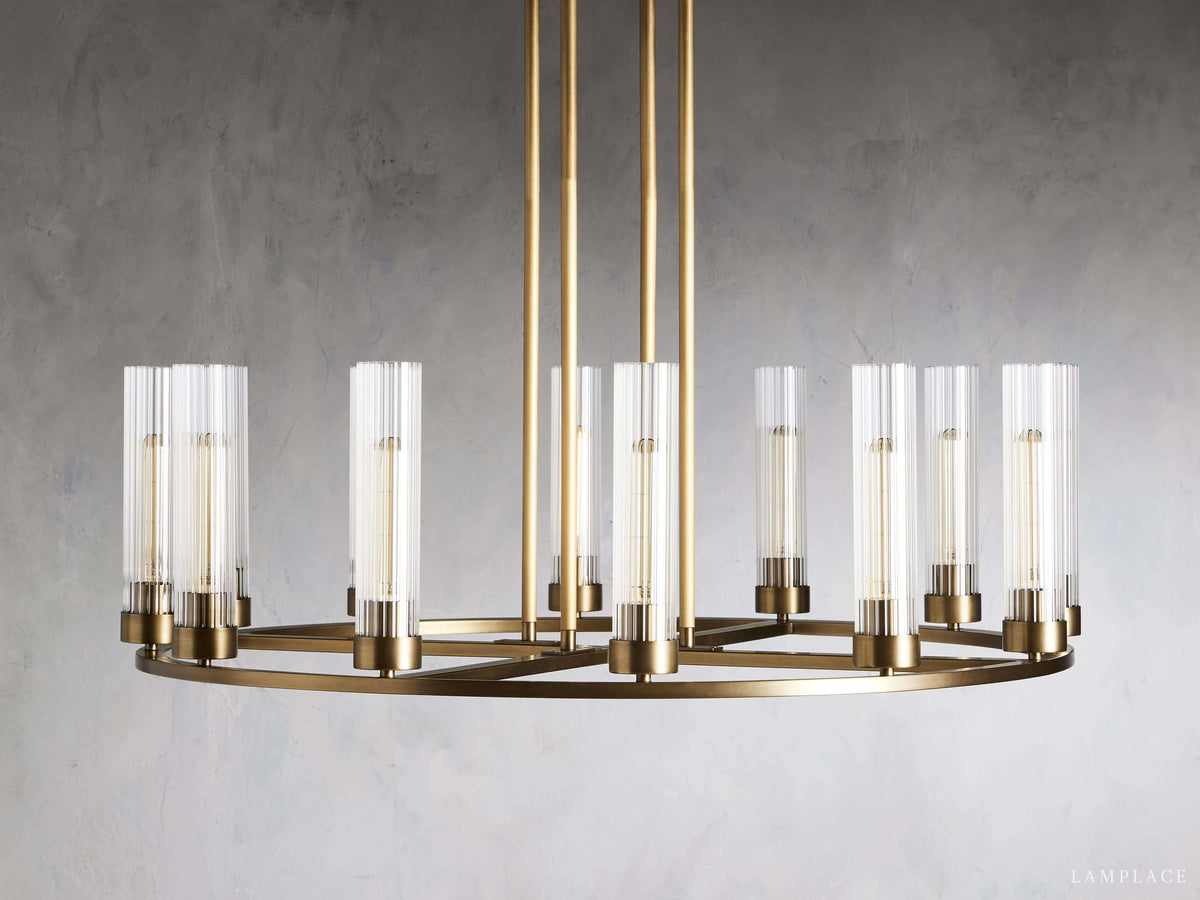 Andreas Modern Glass Round Chandelier