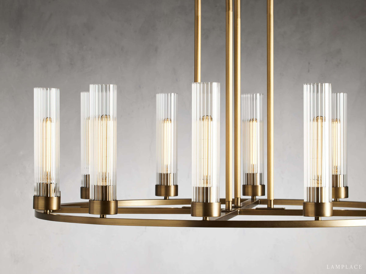 Andreas Modern Glass Round Chandelier