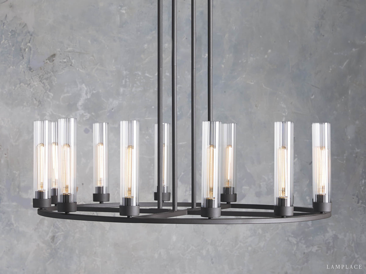 Andreas Modern Glass Round Chandelier