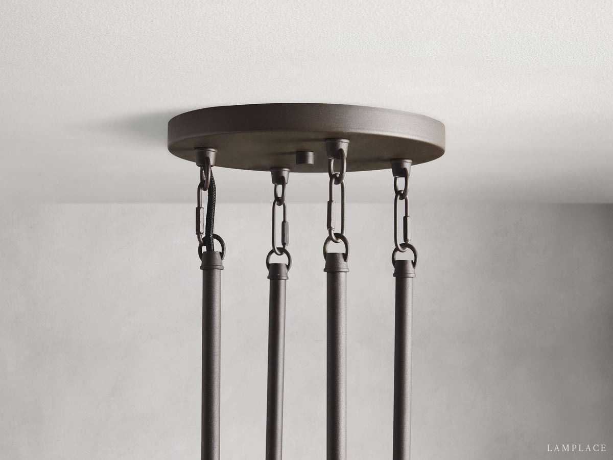 Andreas Modern Glass Round Chandelier