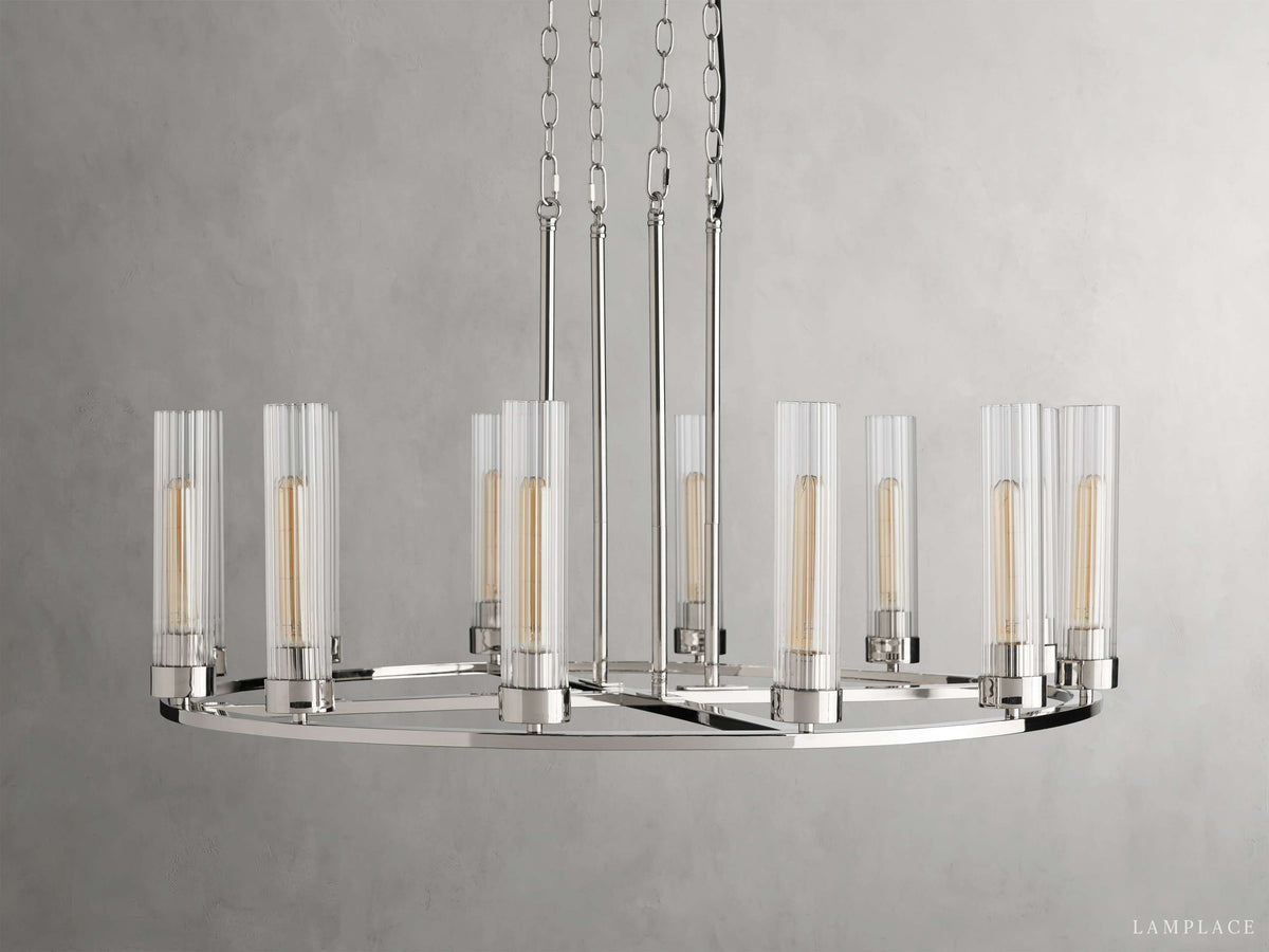 Andreas Modern Glass Round Chandelier