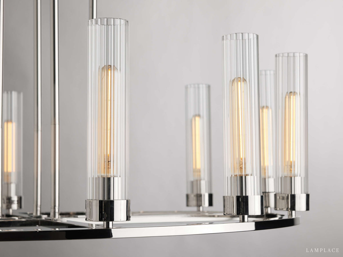 Andreas Modern Glass Round Chandelier