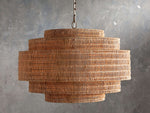 Paloma Handcrafted Rattan Tiered Chandelier