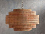 Paloma Handcrafted Rattan Tiered Chandelier
