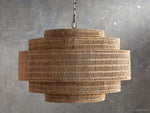 Paloma Handcrafted Rattan Tiered Chandelier