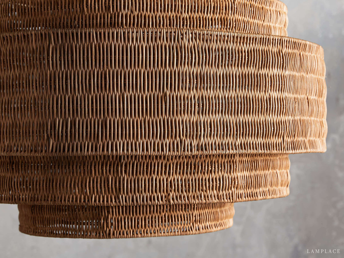 Paloma Handcrafted Rattan Tiered Chandelier