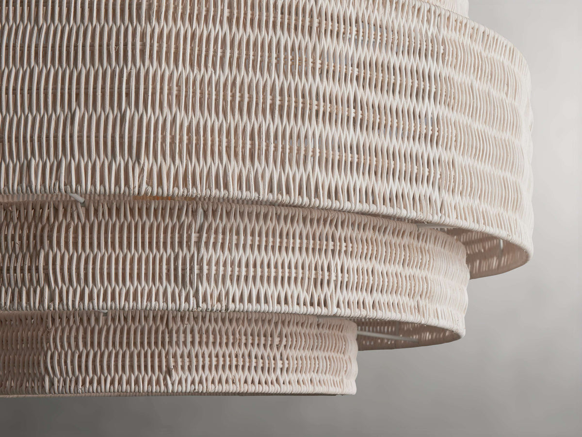 Paloma Handcrafted Rattan Tiered Chandelier