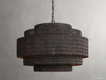 Paloma Handcrafted Rattan Tiered Chandelier