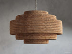 Paloma Handcrafted Rattan Tiered Chandelier