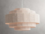 Paloma Handcrafted Rattan Tiered Chandelier