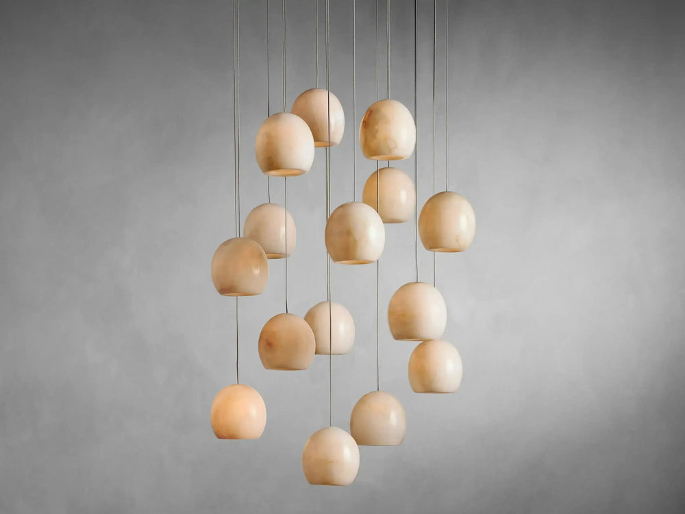 Arica Natural Alabaster Round Chandelier