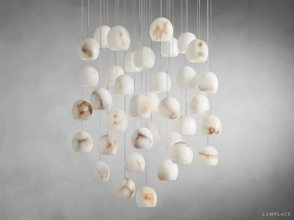 Arica Natural Alabaster Round Chandelier