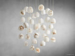Arica Natural Alabaster Round Chandelier