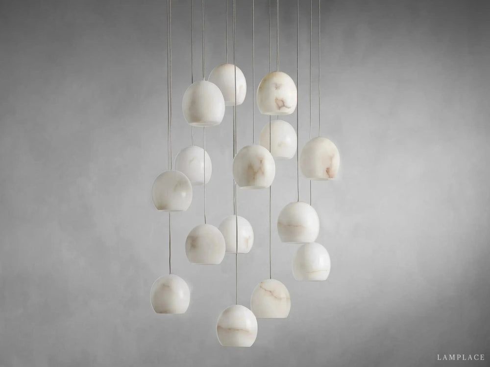 Arica Natural Alabaster Round Chandelier