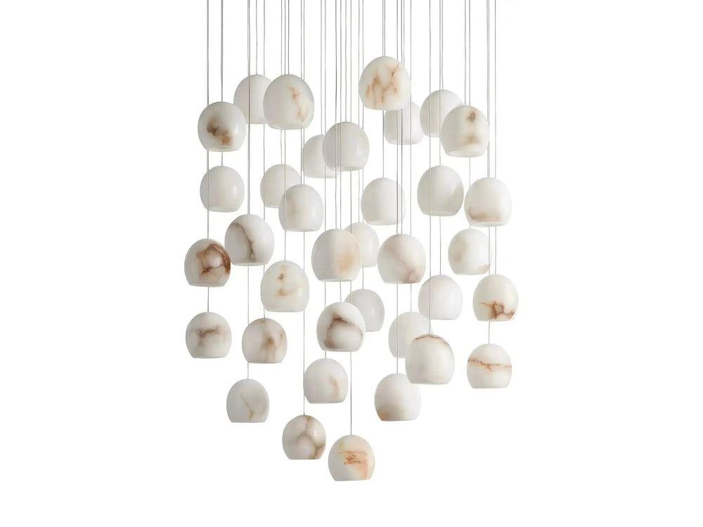 Arica Natural Alabaster Round Chandelier