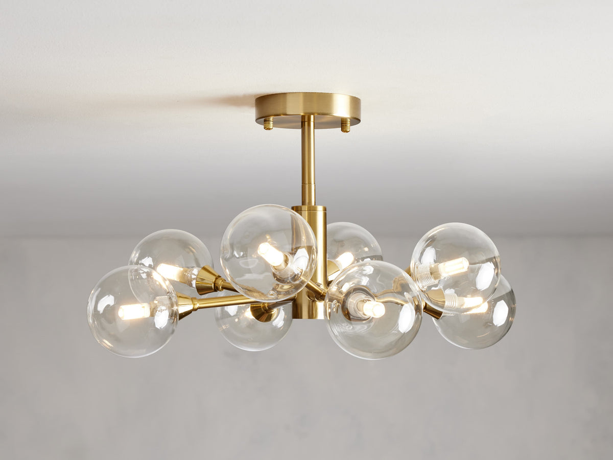 Apollo Modern Glass Ball Flush Mount