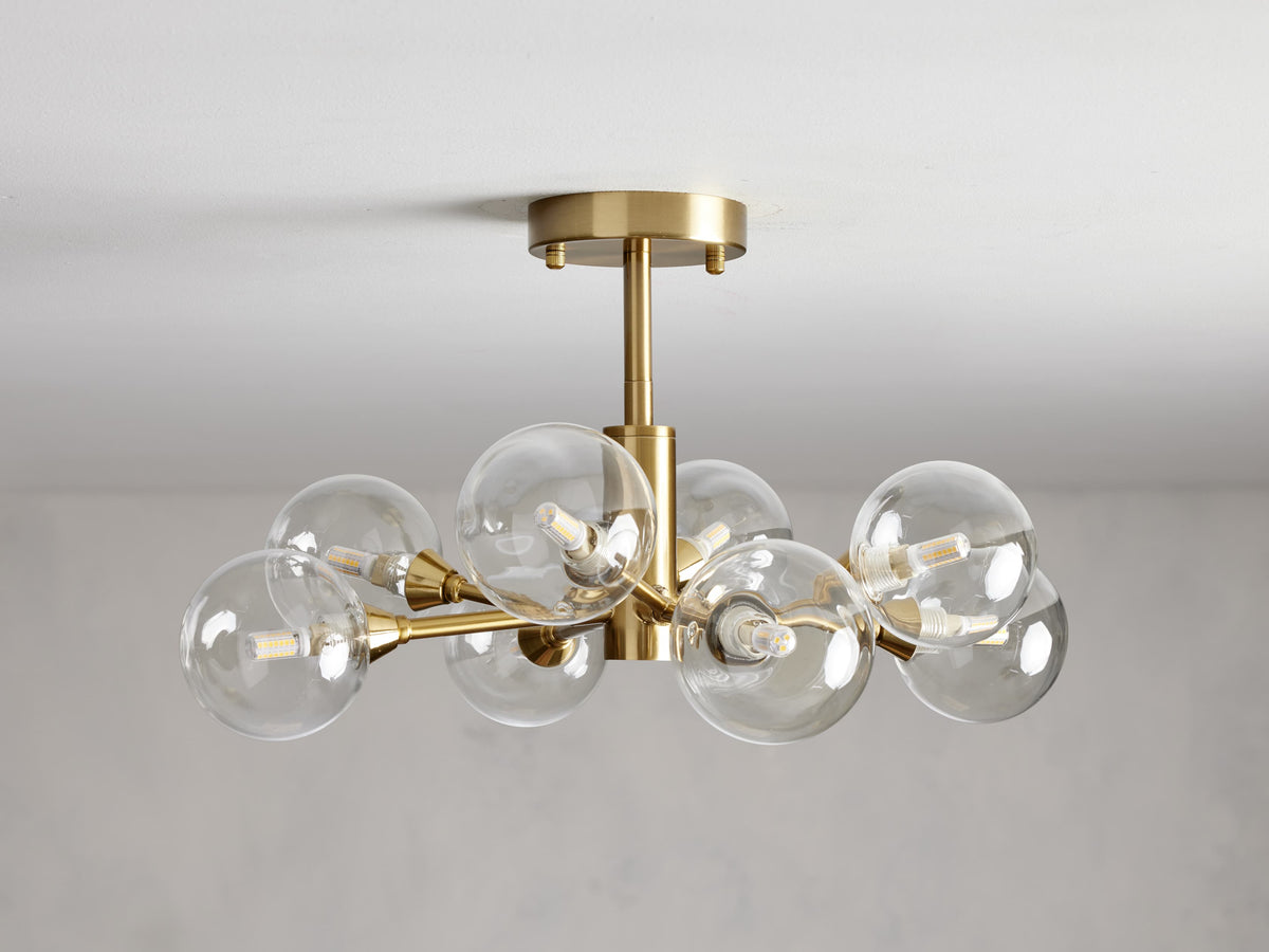 Apollo Modern Glass Ball Flush Mount