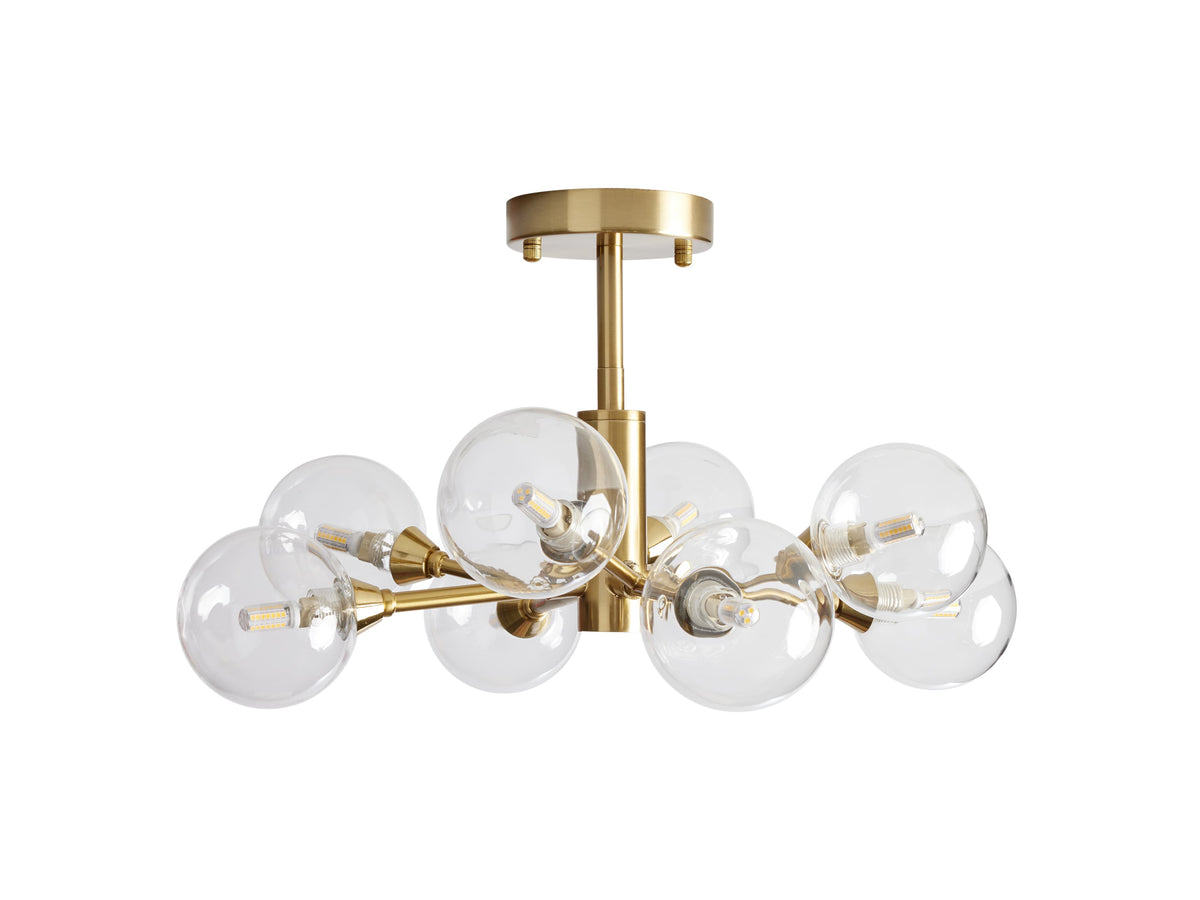 Apollo Modern Glass Ball Flush Mount