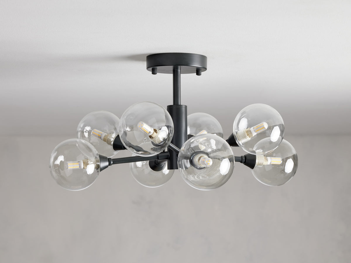 Apollo Modern Glass Ball Flush Mount