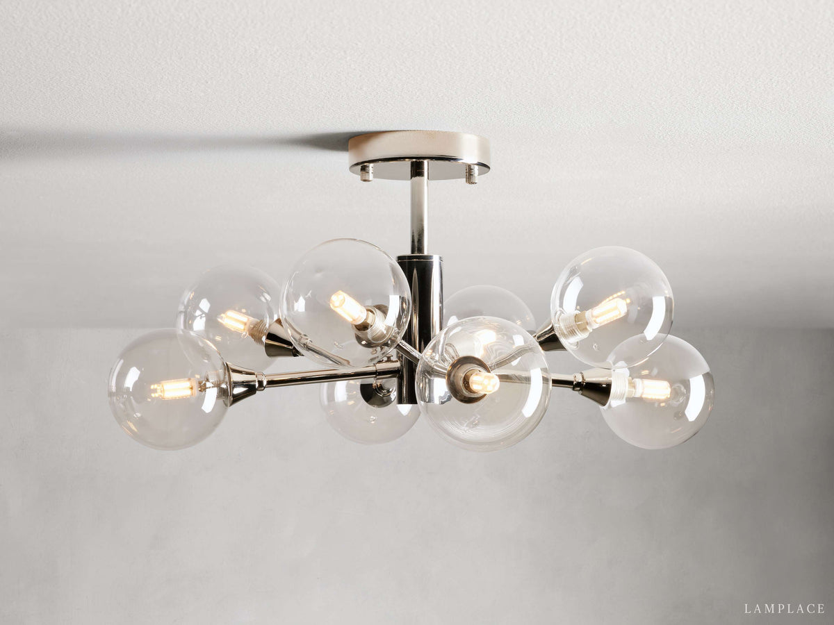 Apollo Modern Glass Ball Flush Mount
