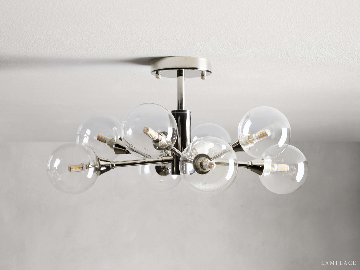 Apollo Modern Glass Ball Flush Mount
