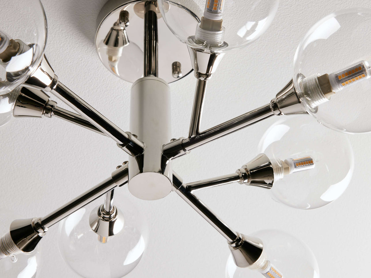 Apollo Modern Glass Ball Flush Mount