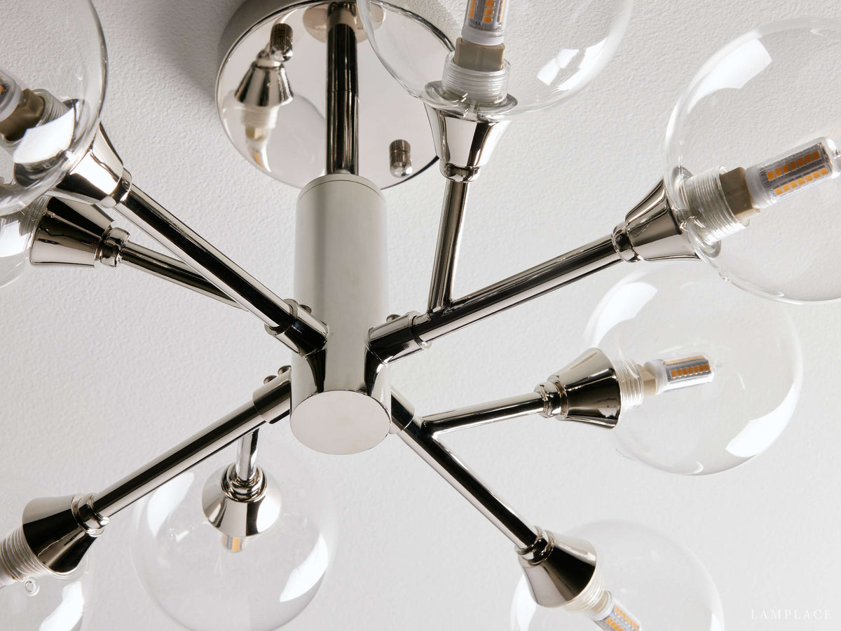 Apollo Modern Glass Ball Flush Mount