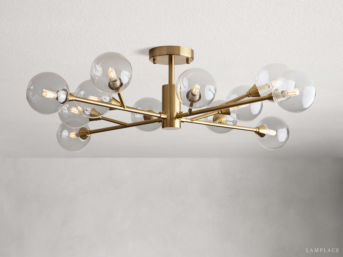 Apollo Modern Glass Ball Flush Mount