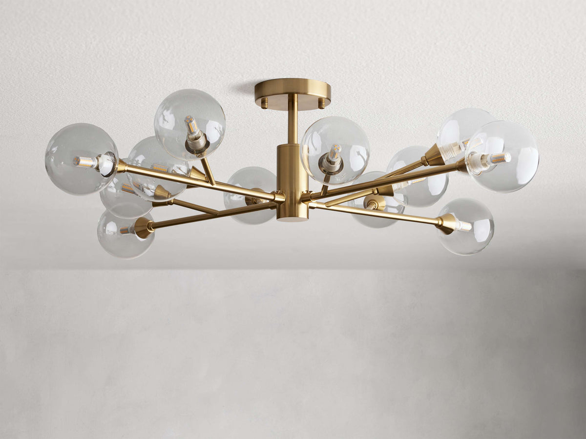 Apollo Modern Glass Ball Flush Mount