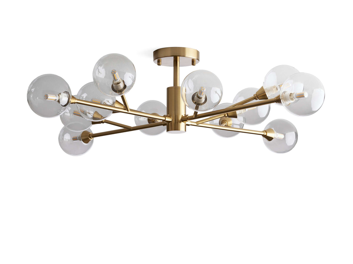 Apollo Modern Glass Ball Flush Mount