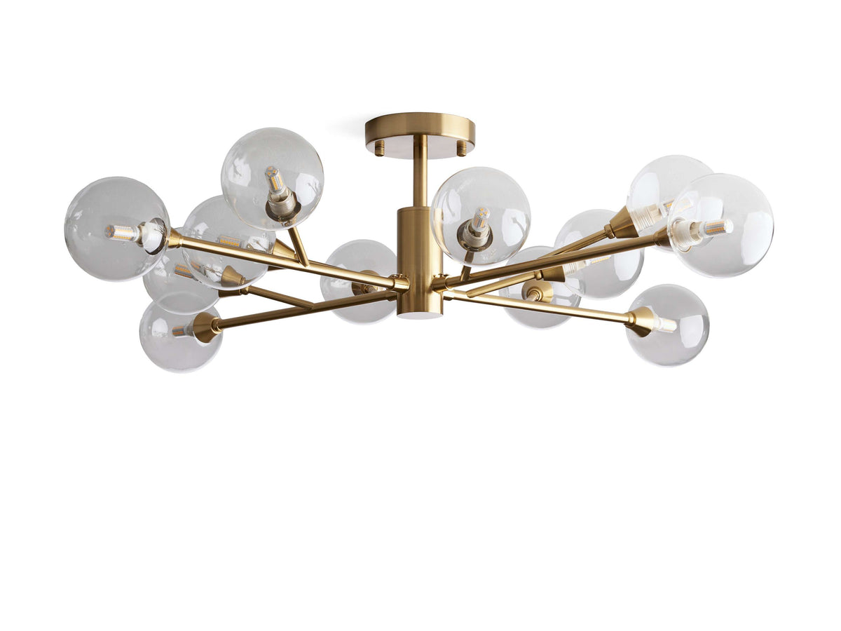 Apollo Modern Glass Ball Flush Mount