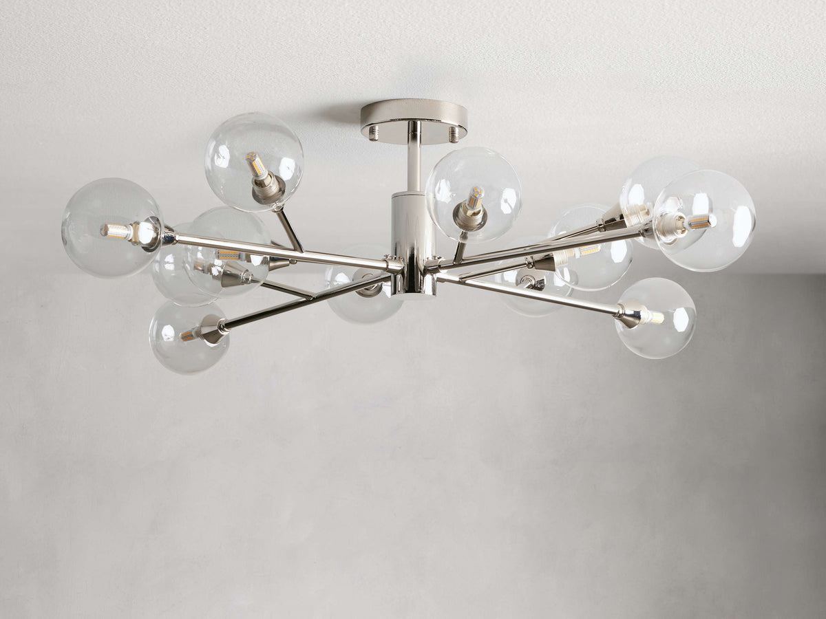 Apollo Modern Glass Ball Flush Mount