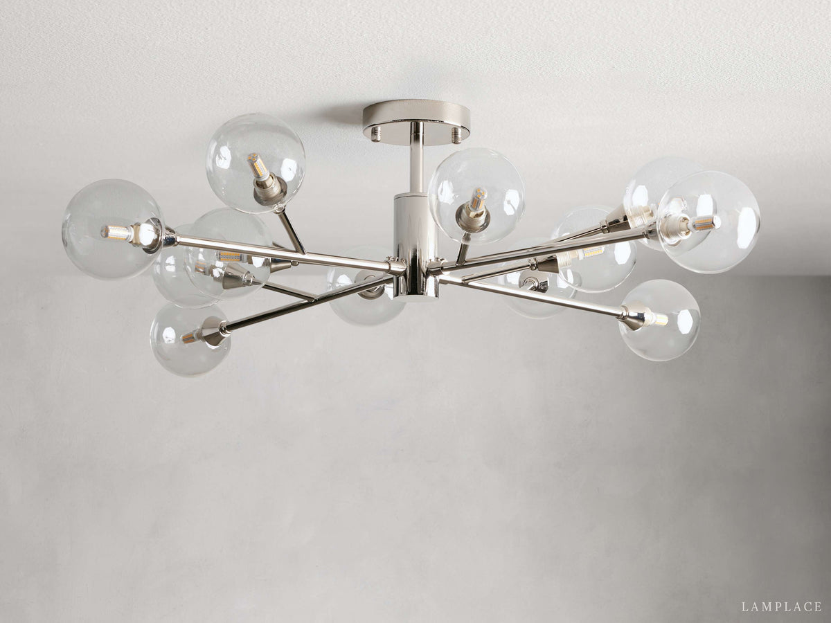 Apollo Modern Glass Ball Flush Mount