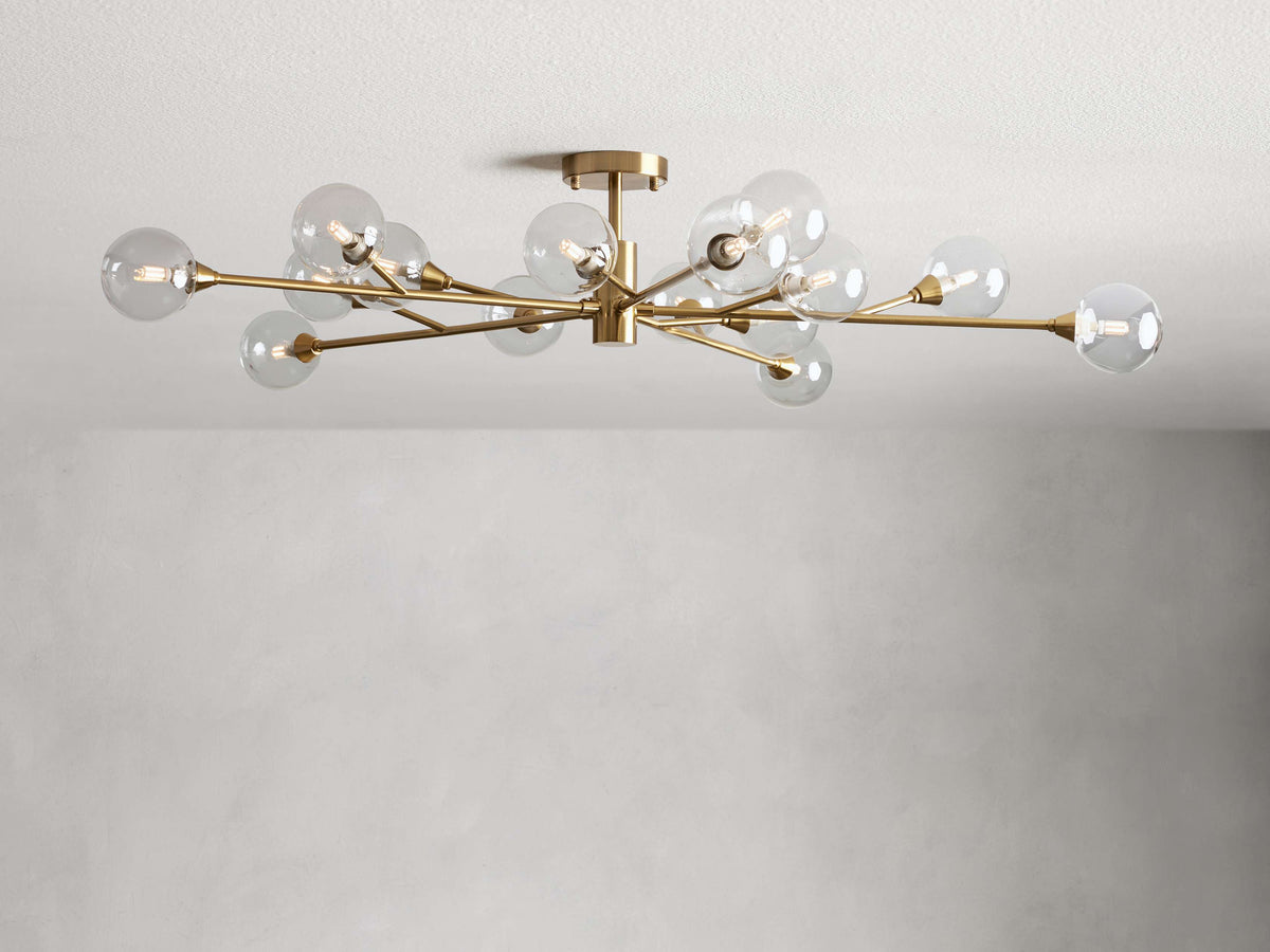 Apollo Modern Glass Ball Flush Mount