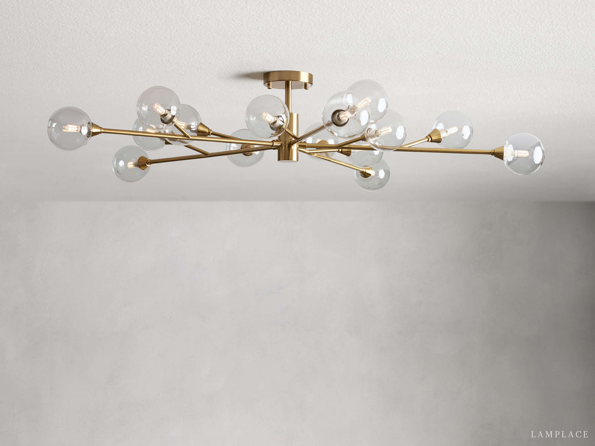 Apollo Modern Glass Ball Flush Mount
