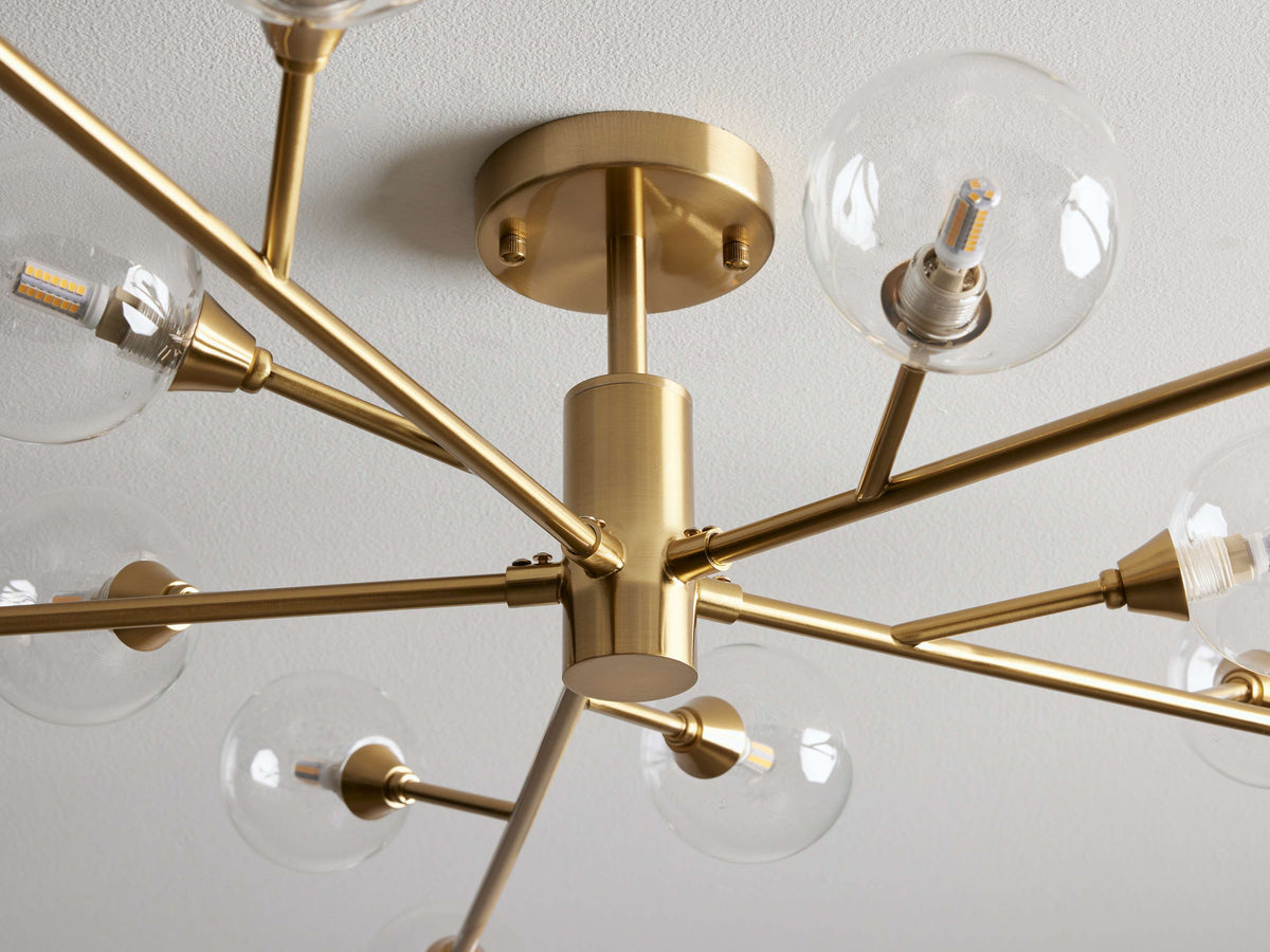 Apollo Modern Glass Ball Flush Mount