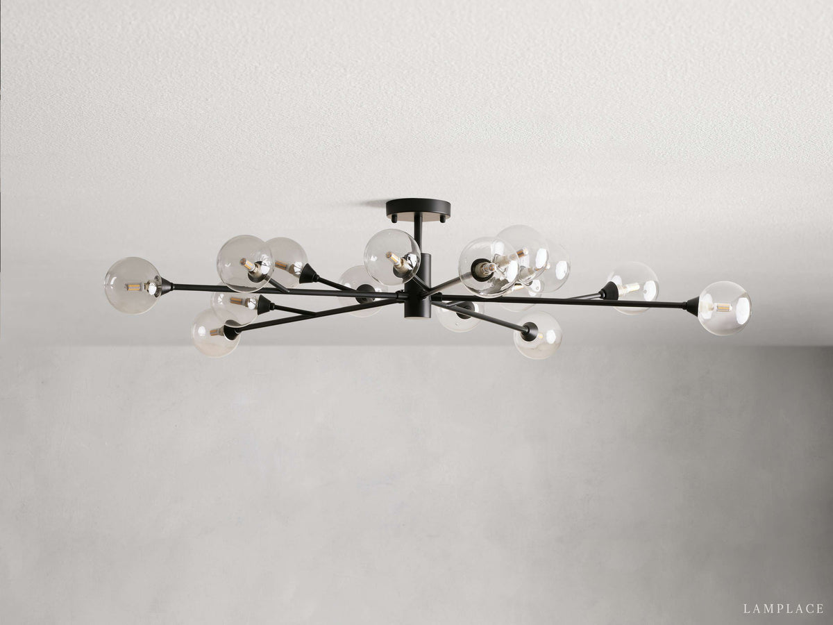 Apollo Modern Glass Ball Flush Mount