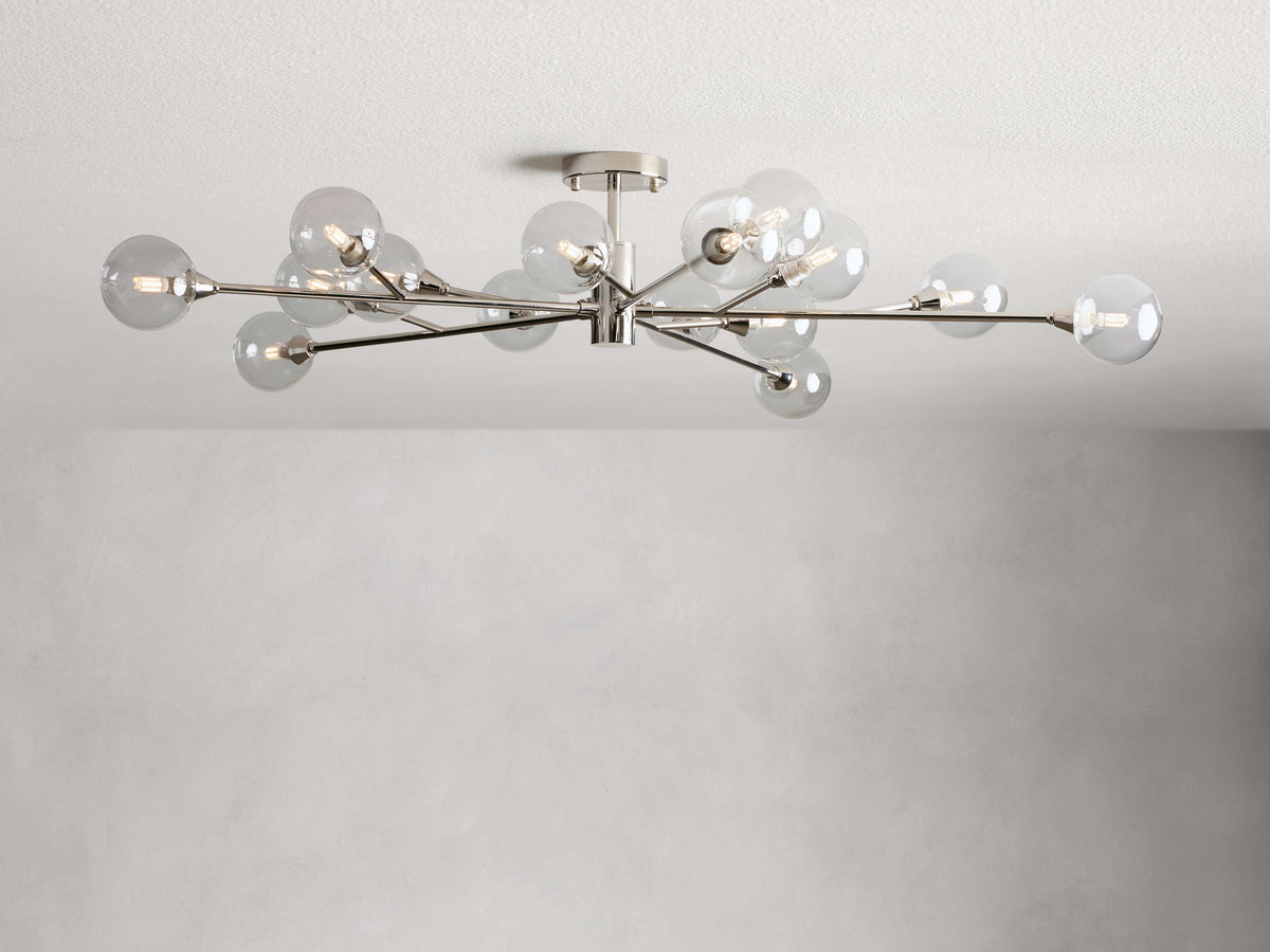 Apollo Modern Glass Ball Flush Mount