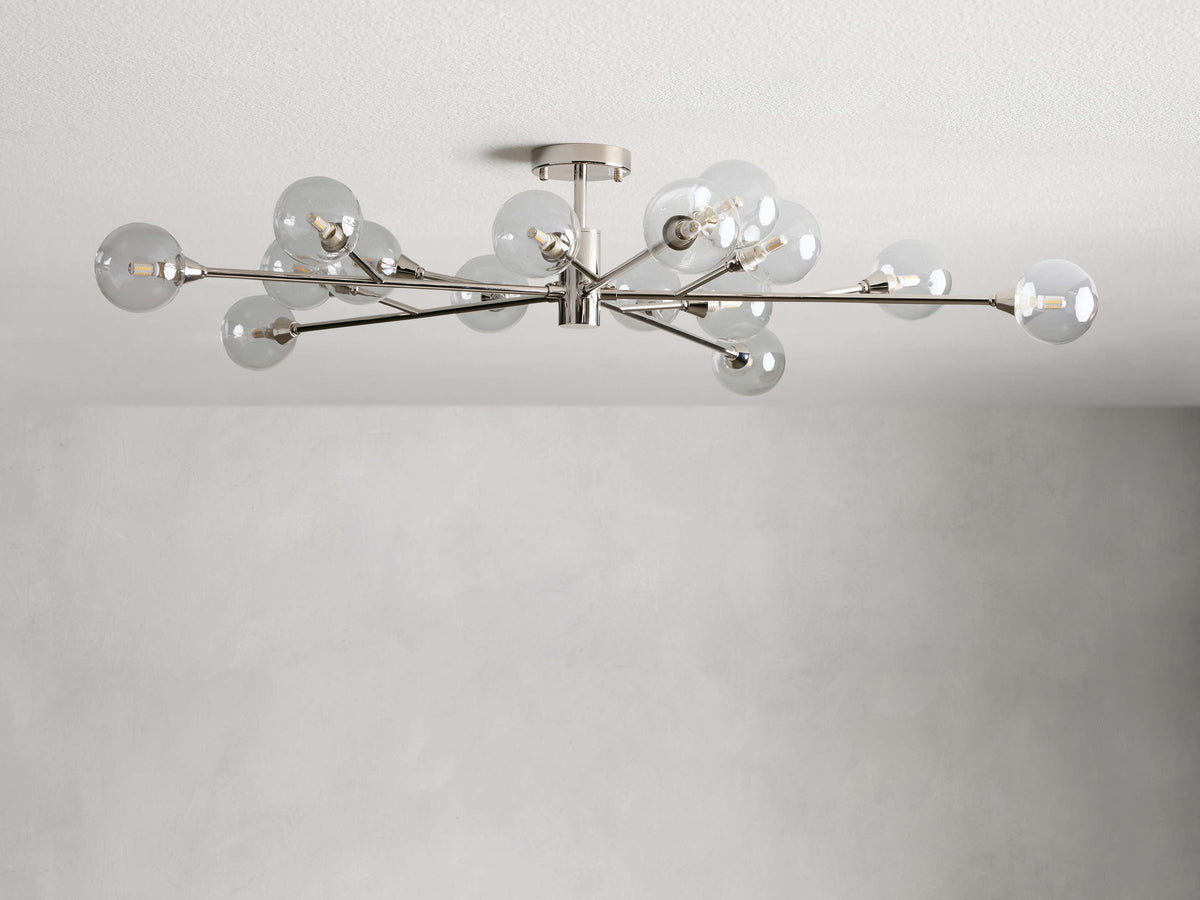 Apollo Modern Glass Ball Flush Mount