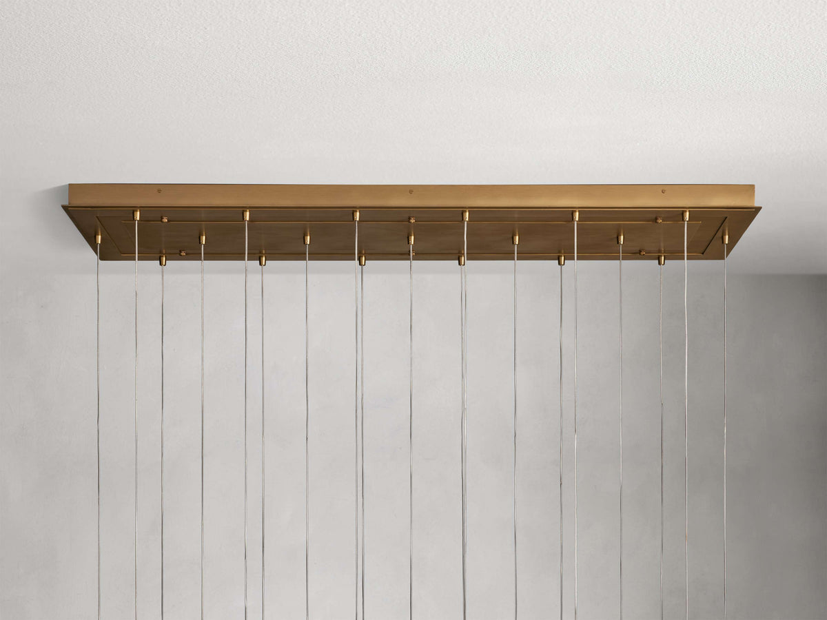 Casen Modern Satin Crystal Linear Chandelier