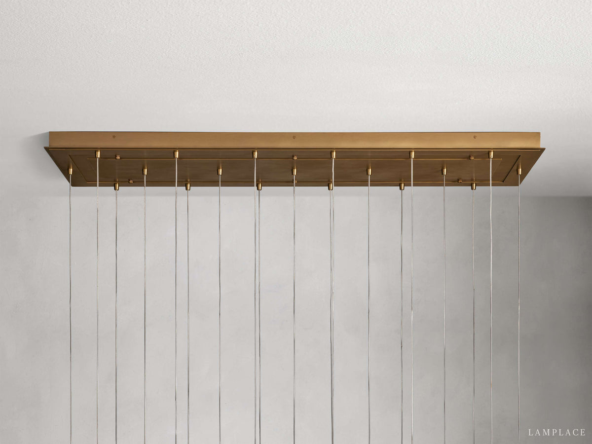 Casen Modern Satin Crystal Linear Chandelier