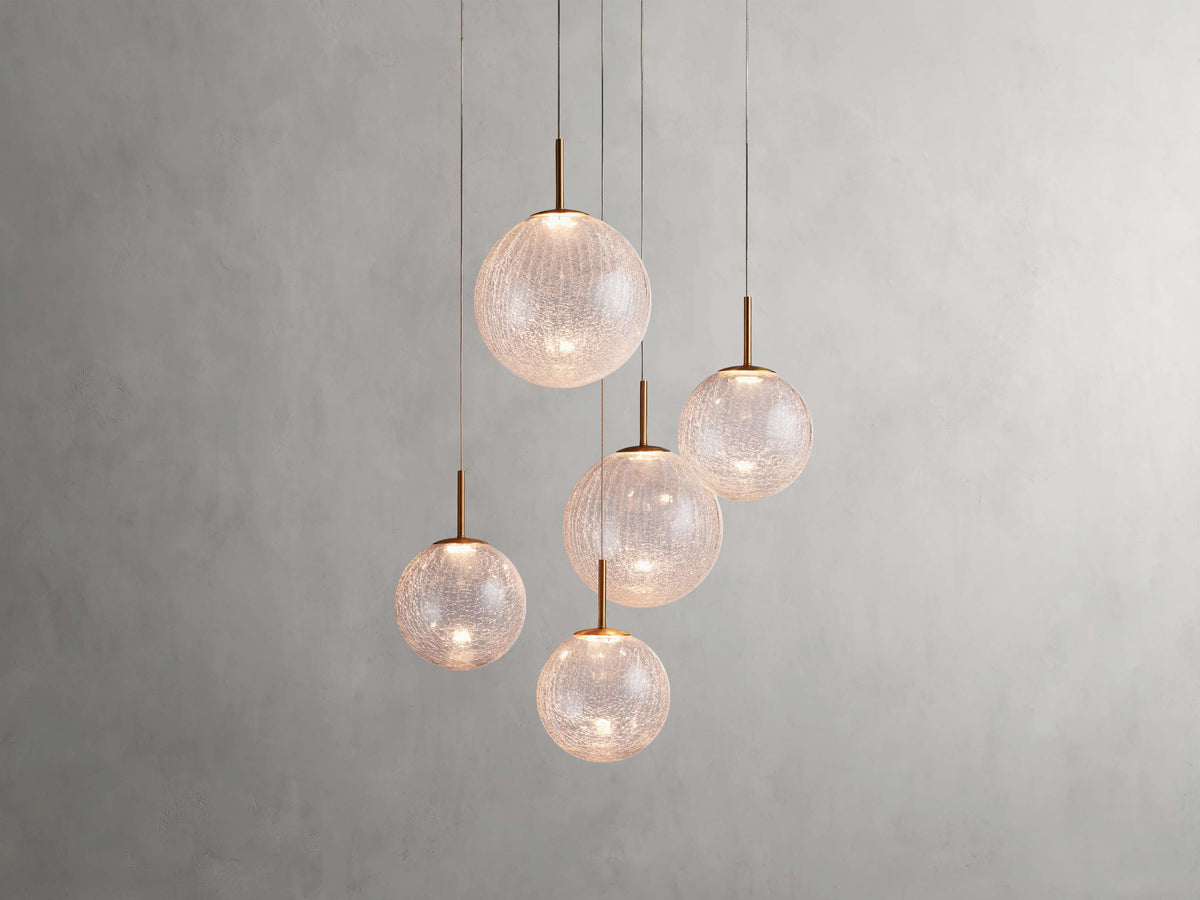 Casen Modern Satin Crystal Round Chandelier