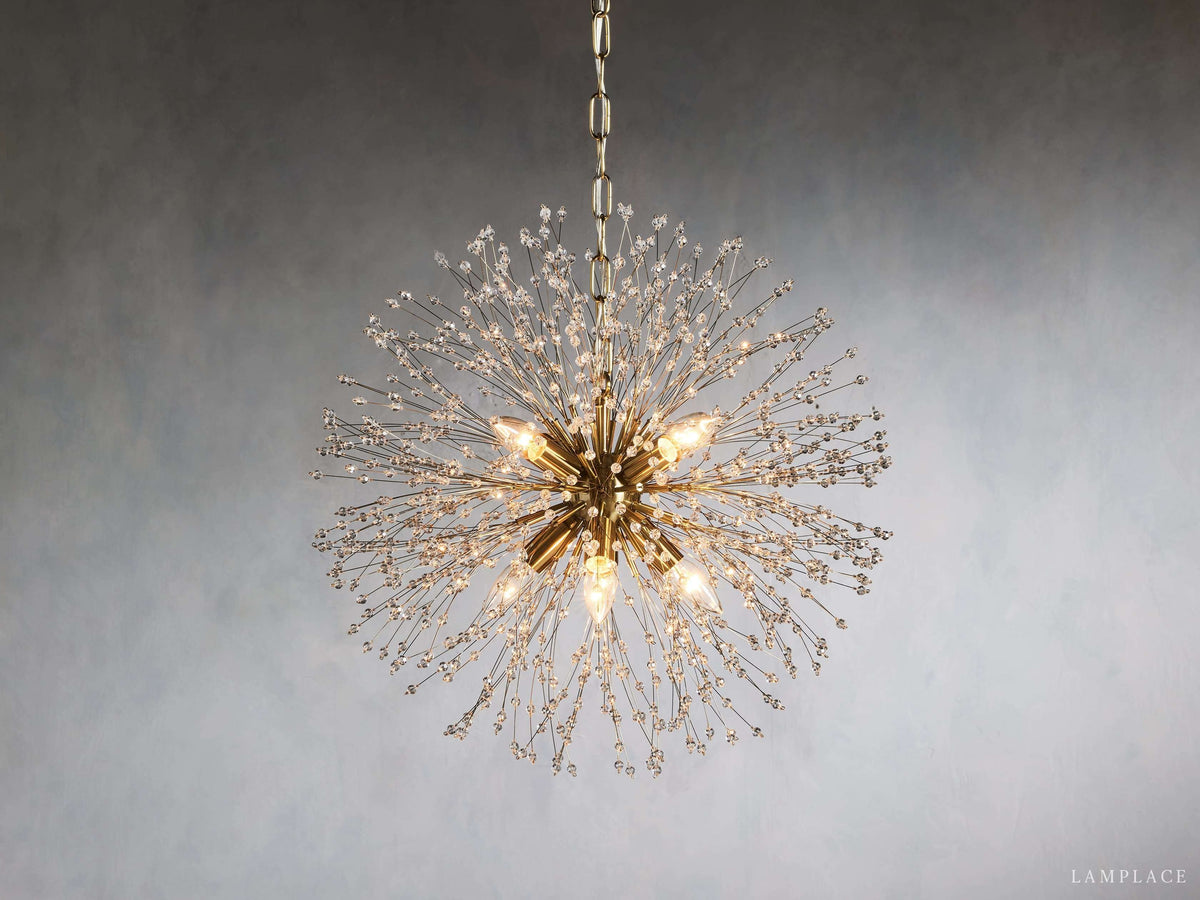 Dandelion Whimsical Crystal Round Chandelier