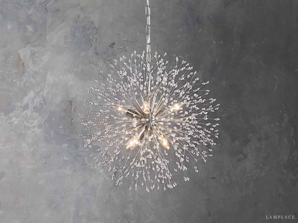 Dandelion Whimsical Crystal Round Chandelier